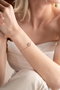 Heliophilia Silver Pulsera de Plata de Ley 925 con Oro Rosa y Circón